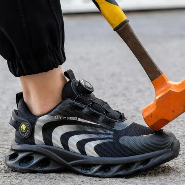Rotary Buckle Work Sneakers Protective Shoes Lightweight Safety Shoes Puncture-Proof Anti-smash Steel Toe Shoes Work Boots Men - Image 5
