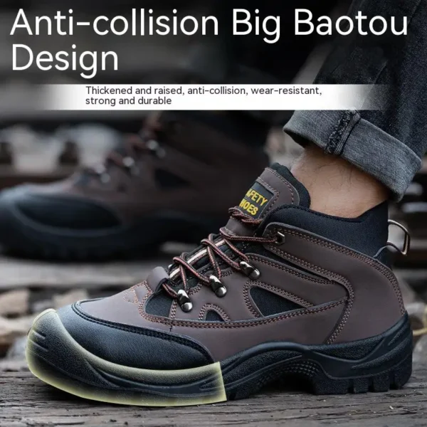 Lightweight Men Safety Botas Men Work Safety Shoes Anti-puncture Steel Toe Cap Non Slip Work Sneakers Male Tactical Boots - Image 4
