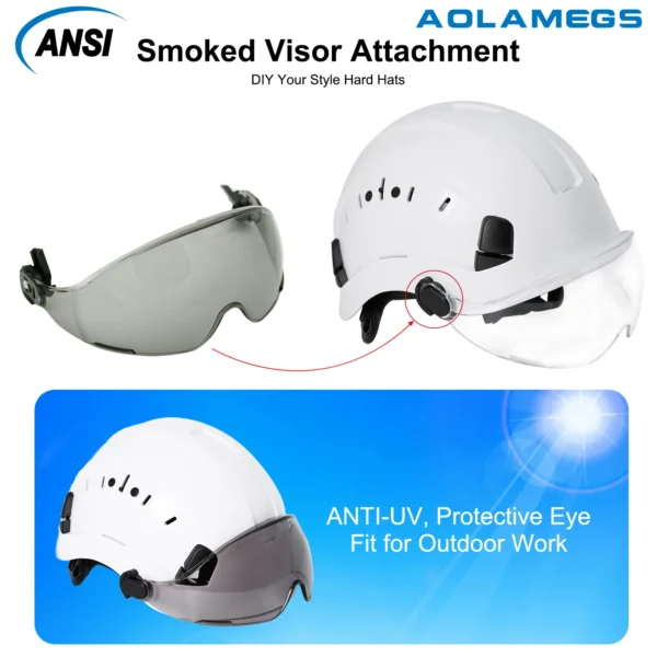 External Visor Goggles Accessories for Aolamegs SF06 CR08 Model Safety Helmet Replaceable With ANSI and CE Certification - Image 6