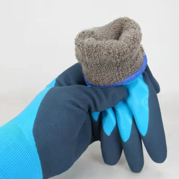 1 Pairs Work Gloves For PU Palm Coating Safety Protective Glove Nitrile Professional Safety Suppliers Thickened And Warm - Image 3