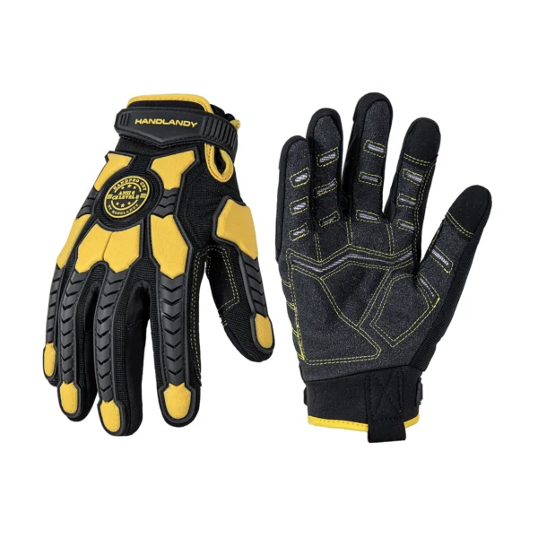 HANDLANDY Heavy Duty Work Gloves, Cut 6 Safety Impact Protection Working Gloves Anti-abrasion Touch Screen Mechanics Gloves