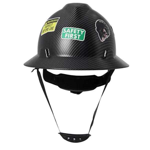 Full Brim Safety Helmet Construction Work Cap Lightweight ABS Protective Hard Hat ANSI Hard Hat w/ 50Pcs Waterproof DIY Stickers - Image 3