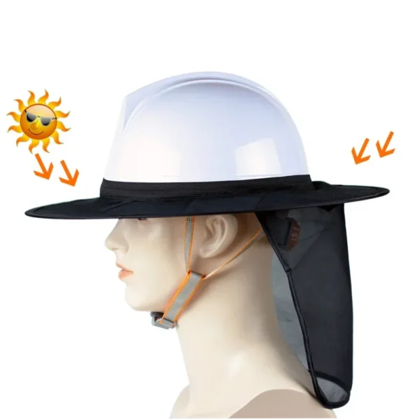 Construction Safety Reflective Hard Hat Neck Shield Helmet Sun Shade Reflective Stripe Kit Summer Sun Protection Prevent Sunburn - Image 2
