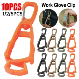 1-10pcs Outdoor Gloves Clip Hanger Multi-purpose Anti-drop Hook Work Gloves Holder Water Bottle Keys Safety Clamp Camping Tools