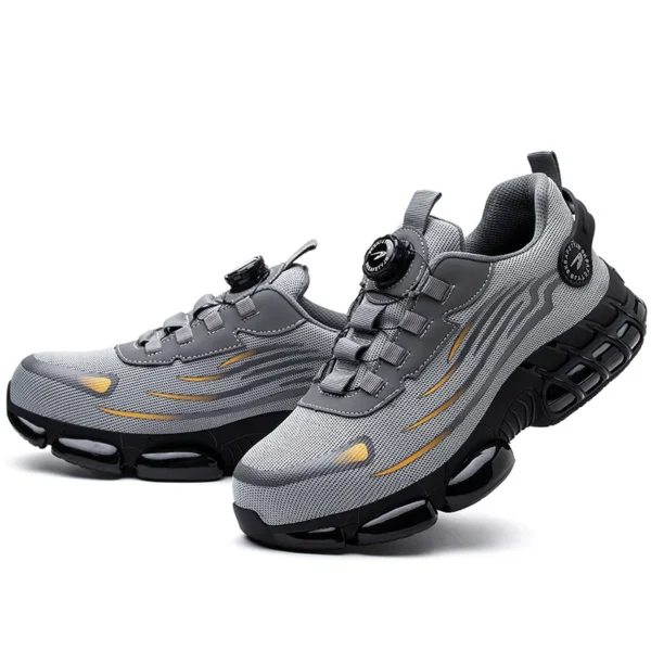 Rotary Buckle Work Safety Shoes For Men and Women Air Soft Sole Lightweight Protective Work Sneakers Men Breathable Boots - Image 8