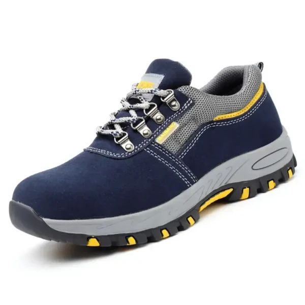 Mens Work leather Boot Safety Shoes Steel Toe Cap Puncture-Proof Work Sneakers Indestructible Work Shoes Men Shoes male kevlar - Image 2