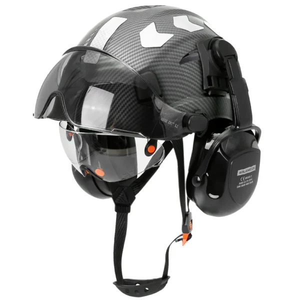 CE Construction Safety Helmet With Visor Built In Goggle Earmuffs For Engineer Hard Hat ANSI Industrial Work Cap Head Protection - Image 18