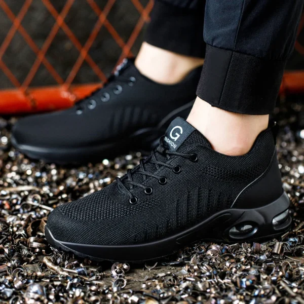 Men Safety Boots With Steel Toe Cap Anti-smash Work Sneakers Safety Shoes Men Indestructible Work shoes Tactical Boots - Image 6