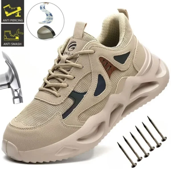 Lightweight Safety Shoes Men Women Work Shoes Steel Toe Cap Working Boots Sneakers Man Women Breathable Shoes Tactical Boots