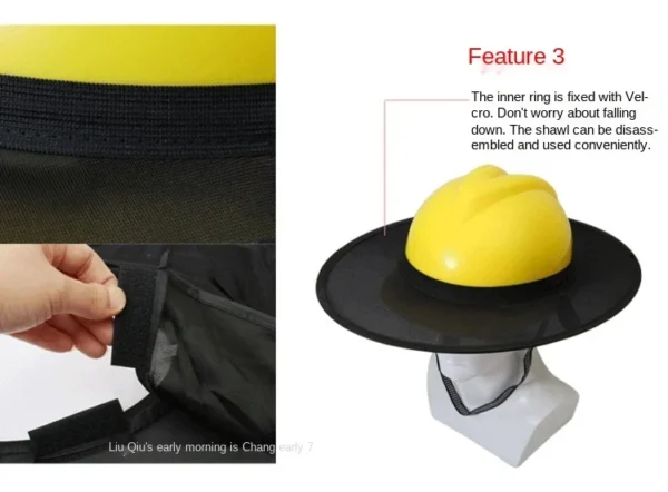 Construction Safety Reflective Hard Hat Neck Shield Helmet Sun Shade Reflective Stripe Kit Summer Sun Protection Prevent Sunburn - Image 4