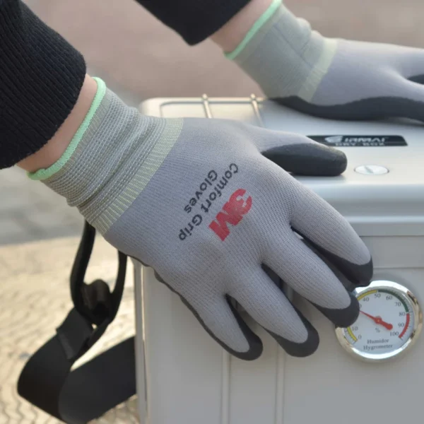 3M Work Gloves Comfort Grip wear-resistant Slip-resistant Gloves Anti-labor Safety Gloves Nitrile touch screen Gloves Yellow - Image 5