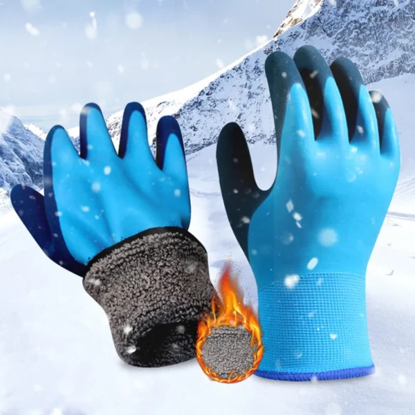 1 Pairs Work Gloves For PU Palm Coating Safety Protective Glove Nitrile Professional Safety Suppliers Thickened And Warm - Image 8