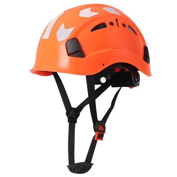 CE Construction Safety Helmet w/ Reflective Stickers Large Holes Breathable Work Hat Climbing Rescue ABS Hard Hat ANSI CR08 Type - Image 7