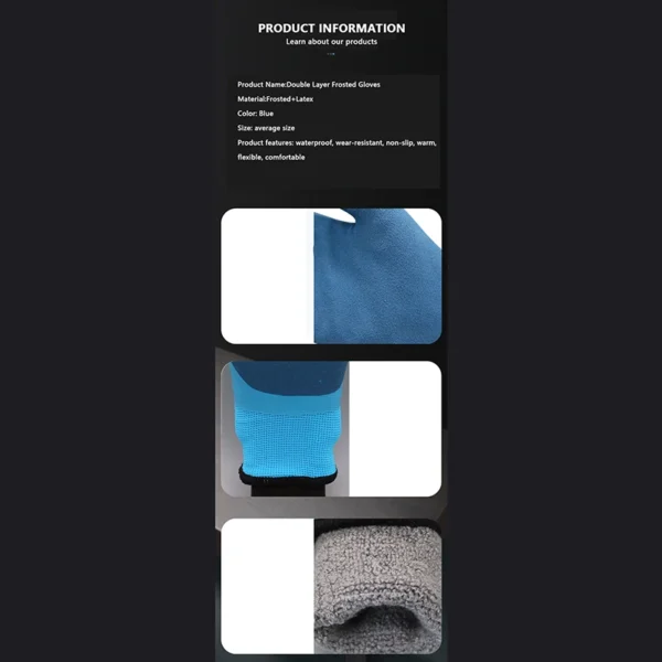 1 Pairs Work Gloves For PU Palm Coating Safety Protective Glove Nitrile Professional Safety Suppliers Thickened And Warm - Image 6