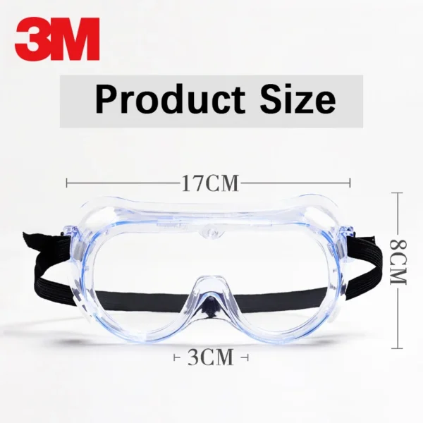 3M 1621 Safety Goggle Anti Splash Dust Proof Work Lab Eyewear Eye Protection Industrial Research Safety Glasses Clear Lens - Image 6